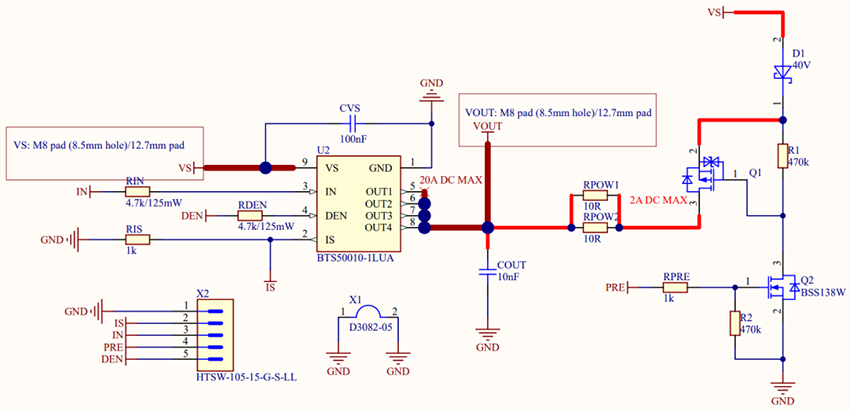 Schematic - Infineon Technologies Power PROFET + Capacitive Load Charging Eval Board